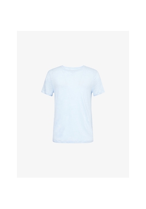 Mens Derek Rose Jordan Crewneck Linen T-Shirt