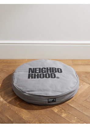 Neighborhood - Circle Logo-Print Cotton-Canvas Dog Bed - Men - Gray