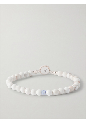 Mikia - Circle 8 Sterling Silver and Magnesite Bracelet - Men - White - M