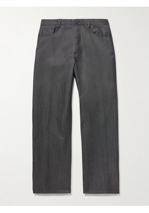 Mr P. - Straight-Leg Wool and Mohair-Blend Jeans - Men - Black - 28