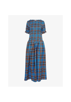 Womens Amy Lynn Beatrix Check-Print Woven Maxi Dress