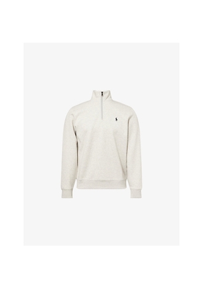 Mens Polo Ralph Lauren Embroidered-Logo Long-Sleeve Cotton-Jersey Sweatshirt