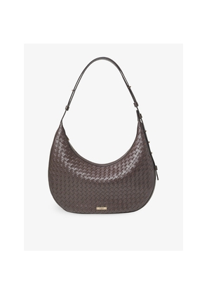 Womens Aspinal Of London Hudson Crescent Leather Cross-Body Bag