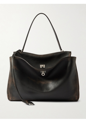 Balenciaga - Rodeo Distressed Leather Tote - Men - Brown