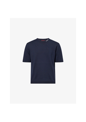 Mens Gucci Logo-Print Short-Sleeves Knitted T-Shirt