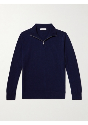 Mr P. - James Cashmere Half-Zip Sweater - Men - Blue - XS