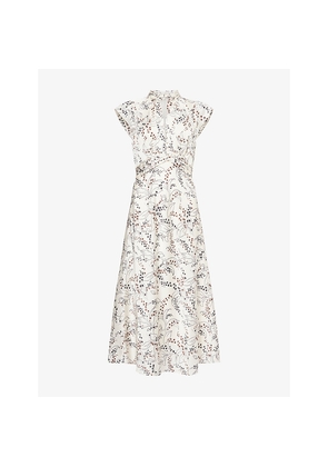 Womens Me And Em Lily Of The Valley Printed Woven Midi Dress