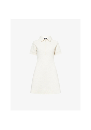 Womens Me And Em Textured Floral-Pattern Woven Mini Dress