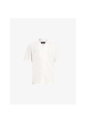 Mens Allsaints Robson Notched-Collar Cotton Shirt