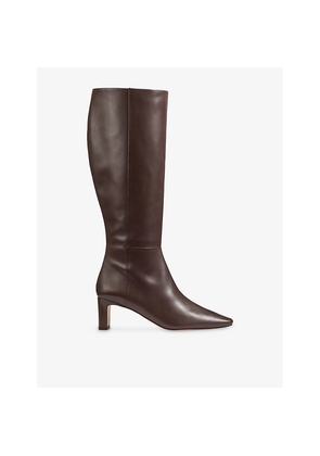 Womens LK Bennett Margarite Leather Heeled Knee-High Boots