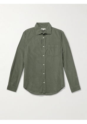 Onia - Garment-Dyed Cotton-Corduroy Shirt - Men - Green - S