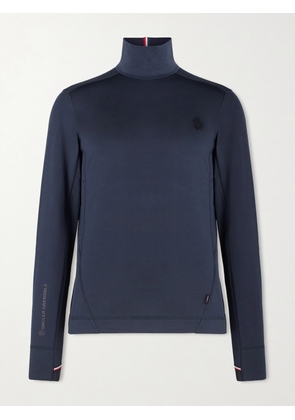 Moncler Grenoble - Slim-Fit Logo-Appliquéd Polartec® Power Grid™ Base Layer - Men - Blue - S