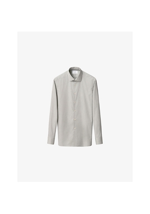 Mens Eton Signature Slim-Fit Cotton-Twill Shirt