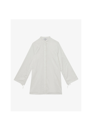 Womens Reiss Grazi Long-Sleeved Stretch-Cotton Mini Dress