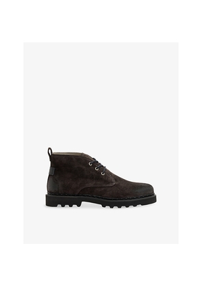 Mens Allsaints Skiff Lace-Up Suede Mid Boots