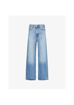 Womens Levis Ribcage Wide-Leg Denim Jeans