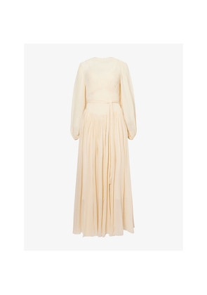 Womens Zimmermann Hypnotic Belted Woven Maxi Dress