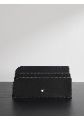 Montblanc - Cross-Grain Leather Letter Rack - Men - Black