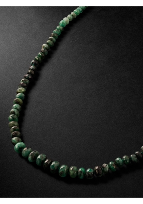 JIA JIA - Oracle Gold Emerald Beaded Necklace - Men - Green