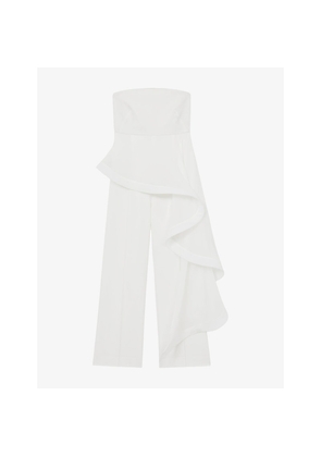 Womens Reiss Rhiannon Strapless Silk Jumpsuit