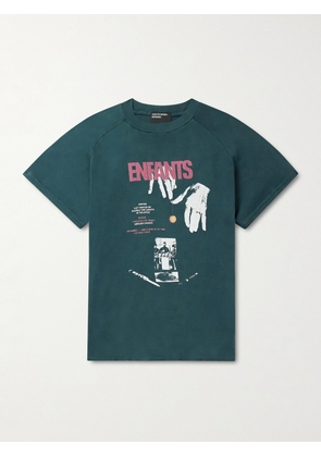 Enfants Riches Déprimés - Cropped Printed Cotton-Jersey T-Shirt - Men - Green - S