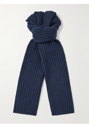 Loro Piana - Ribbed Cashmere Scarf - Men - Blue