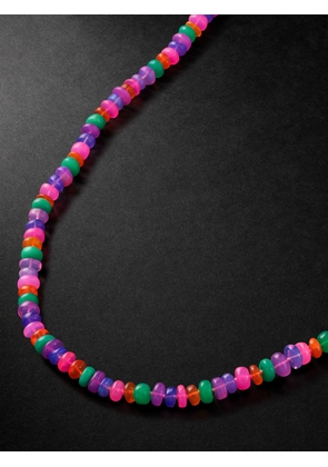 JIA JIA - Jumbo Gold Rainbow Opal Necklace - Men - Purple