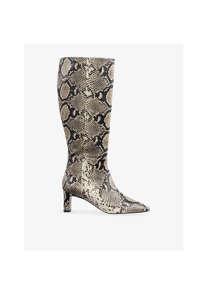 Womens LK Bennett Margarite Leather Heeled Knee-High Boots