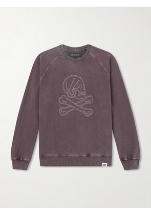 Neighborhood - Embroidered Pigment-Dyed Cotton-Jersey Sweatshirt - Men - Brown - S