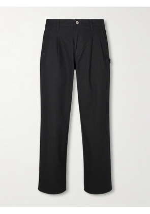 Neighborhood - Cropped Wide-Leg Cotton-Twill Trousers - Men - Black - S