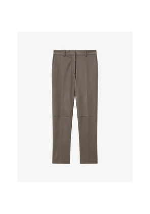 Womens Joseph Coleman Straight-Cut Leather Trousers