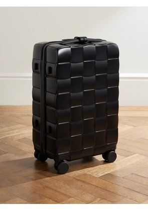 Bottega Veneta - Odyssey 55cm Leather-Trimmed Intrecciato Polycarbonate Suitcase - Men - Black