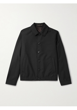 Slowear - Incotex Wool and Mohair-Blend Twill Bomber Jacket - Men - Black - IT 46