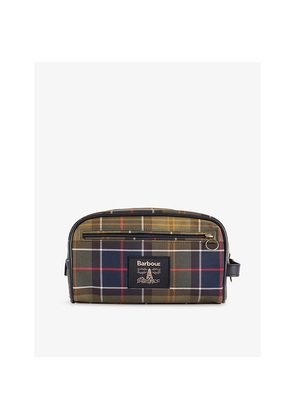 Mens Barbour Tartan-Print Woven Washbag