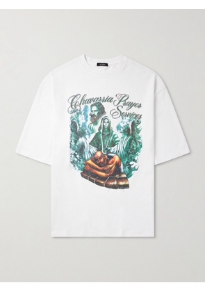 Willy Chavarria - Prayer Services Northsider Printed Cotton-Jersey T-Shirt - Men - White - S