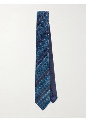 Missoni - 7cm Striped Silk-Jacquard Tie - Men - Blue