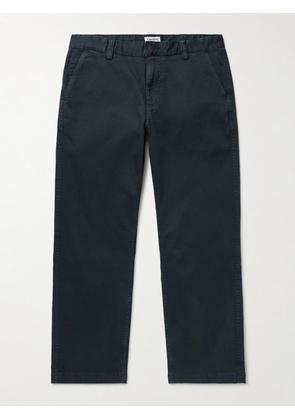 Corridor - Straight-Leg Garment-Dyed Stretch-Cotton Twill Trousers - Men - Blue - UK/US 28