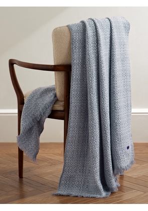 God's True Cashmere - Heritage Embellished Cashmere Throw - Men - Blue