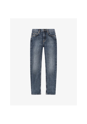 Womens The Kooples Skinny-Leg High-Rise Stretch-Denim Jeans