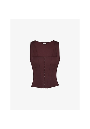 Womens House of CB The Balconette Stretch-Jersey Corset Top