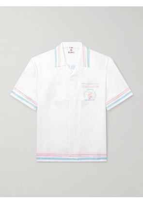 Casablanca - Dance Joy Camp-Collar Printed Silk-Twill Shirt - Men - White - XS