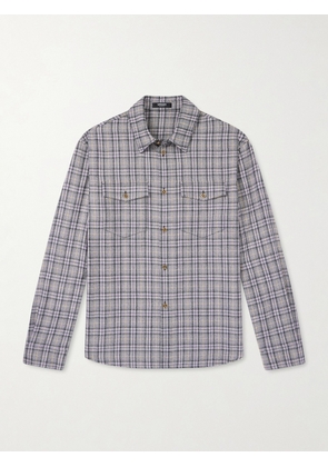 Versace - Checked Wool-Flannel Shirt - Men - Brown - IT 46
