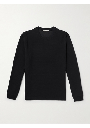 Onia - Waffle-Knit T-Shirt - Men - Black - S