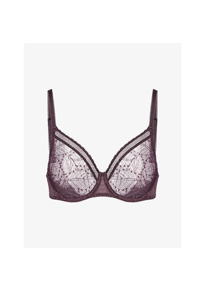 Womens Simone Perele Comete Plunge Stretch-Lace Bra
