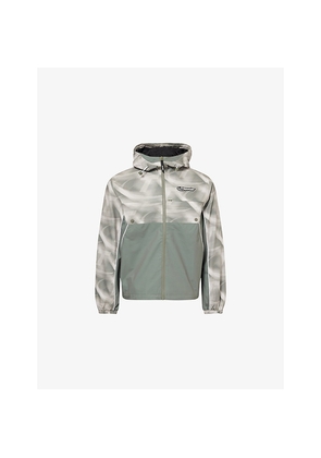 Mens Trapstar Hyperdrive Logo-Patch Shell Windbreaker Jacket