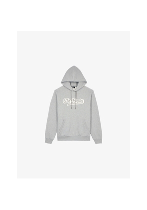 Mens The Kooples Brand-Appliqué Relaxed-Fit Cotton-Jersey Hoody