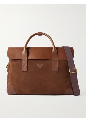 Bennett Winch - Suede and Leather Briefcase - Men - Brown