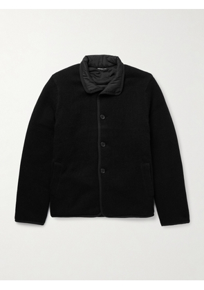 James Perse - Suede-Trimmed Cashmere Car Coat - Men - Black - 1
