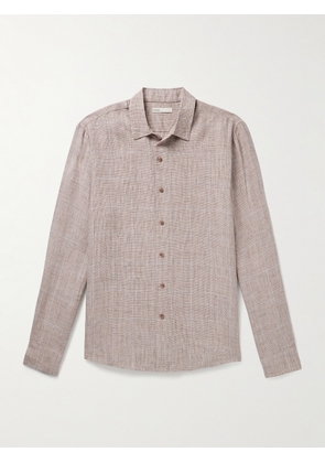 Onia - Checked Linen Shirt - Men - Brown - S