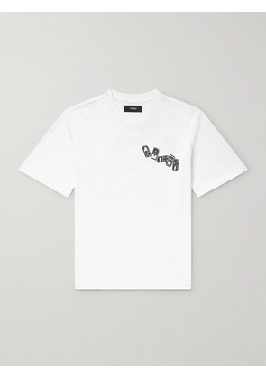 AMIRI - Logo-Print Cotton-Jersey T-Shirt - Men - White - XS